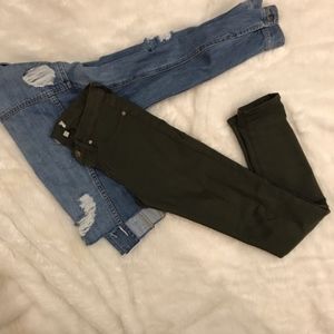 Olive green jeans